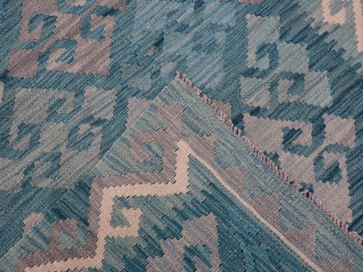 Surface texture of New Modern Design rug with natural Wool and intricate pattern