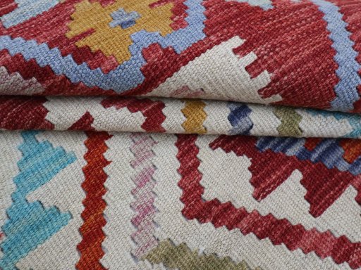Close-up detail of New Modern Design rug from Pakistan showing Wool weave