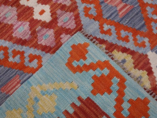 Surface texture of New Modern Design rug with natural Wool and intricate pattern
