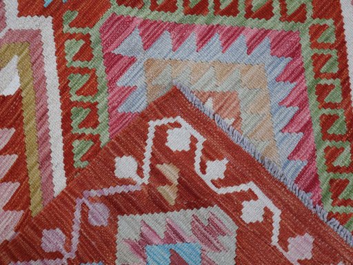 Surface texture of New Modern Design rug with natural Wool and intricate pattern