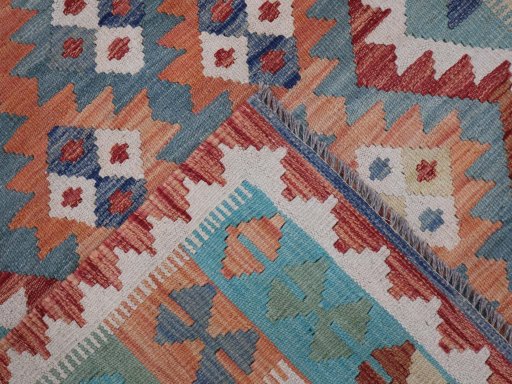 Surface texture of New Modern Design rug with natural Wool and intricate pattern