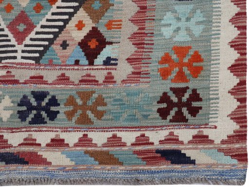 Close-up detail of New Modern Design rug from Pakistan showing Wool weave