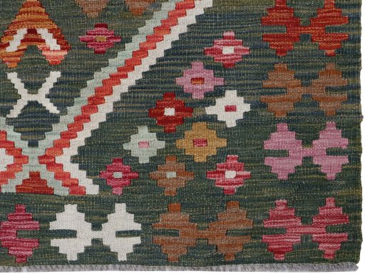 Close-up detail of New Modern Design rug from Pakistan showing Wool weave