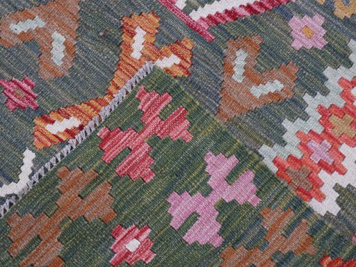 Surface texture of New Modern Design rug with natural Wool and intricate pattern