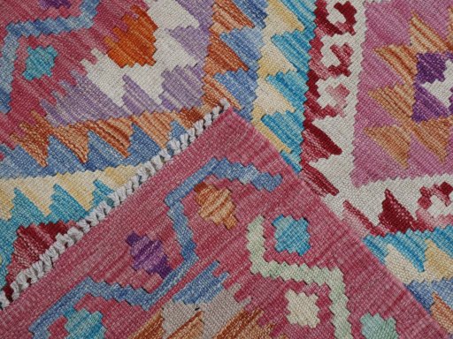 Surface texture of New Modern Design rug with natural Wool and intricate pattern