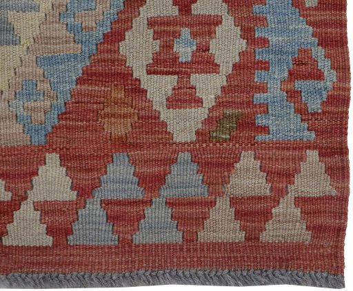 Close-up detail of New Modern Design rug from Pakistan showing Wool weave