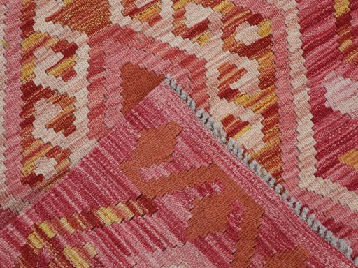 Surface texture of New Modern Design rug with natural Wool and intricate pattern
