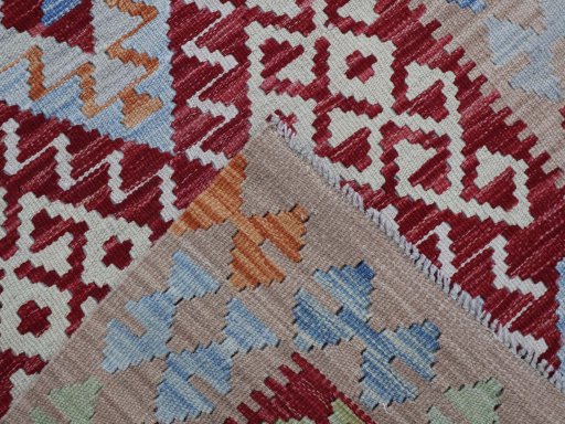 Surface texture of New Modern Design rug with natural Wool and intricate pattern