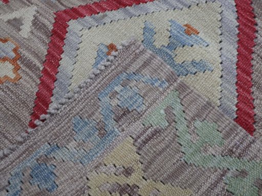 Surface texture of New Modern Design rug with natural Wool and intricate pattern