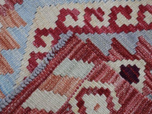 Surface texture of New Modern Design rug with natural Wool and intricate pattern