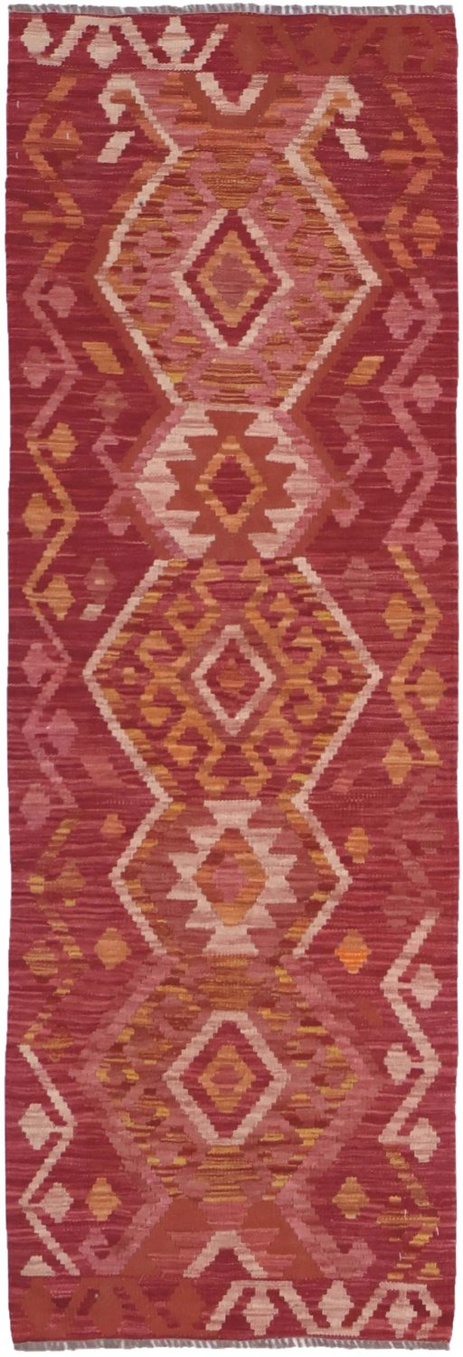 Full view of New Modern Design rug from Pakistan, 196 × 66 cm in Multi Color tones