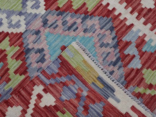 Surface texture of New Modern Design rug with natural Wool and intricate pattern