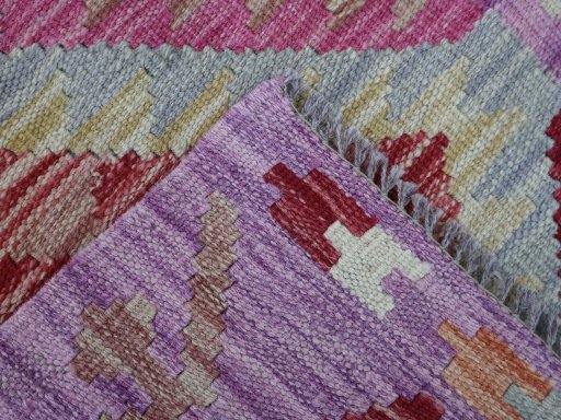 Surface texture of New Modern Design rug with natural Wool and intricate pattern