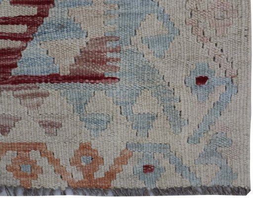 Close-up detail of New Modern Design rug from Pakistan showing Wool weave