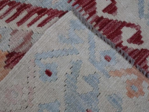 Surface texture of New Modern Design rug with natural Wool and intricate pattern