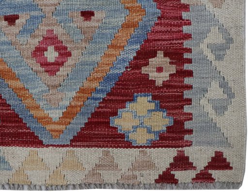 Close-up detail of New Modern Design rug from Pakistan showing Wool weave