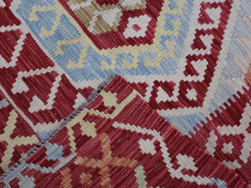 Surface texture of New Modern Design rug with natural Wool and intricate pattern