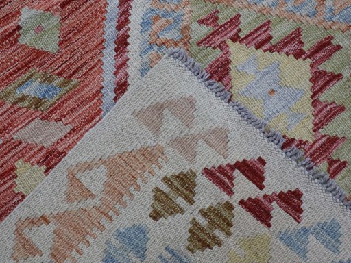 Surface texture of New Modern Design rug with natural Wool and intricate pattern