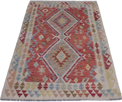 Full view of New Modern Design rug from Pakistan, 176 × 131 cm in Multi Color tones