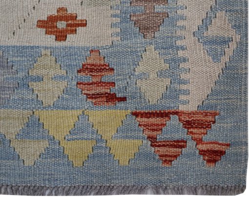 Close-up detail of New Modern Design rug from Pakistan showing Wool weave