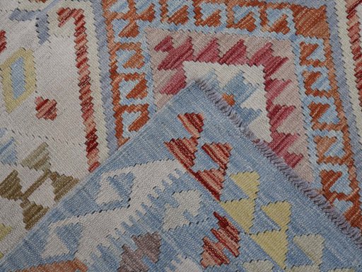 Surface texture of New Modern Design rug with natural Wool and intricate pattern