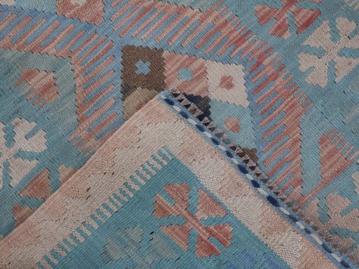 Surface texture of New Modern Design rug with natural Wool and intricate pattern