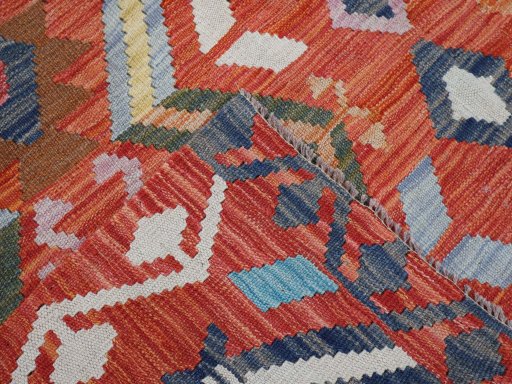 Surface texture of New Modern Design rug with natural Wool and intricate pattern