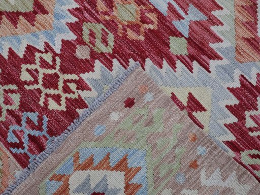 Surface texture of New Modern Design rug with natural Wool and intricate pattern