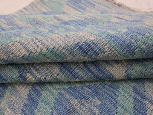 Close-up detail of New Modern Design rug from Pakistan showing Wool weave