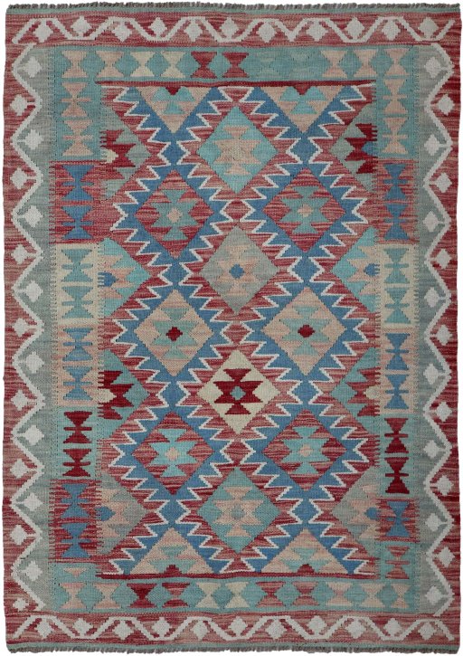 Full view of New Modern Design rug from Pakistan, 149 × 101 cm in Multi Color tones