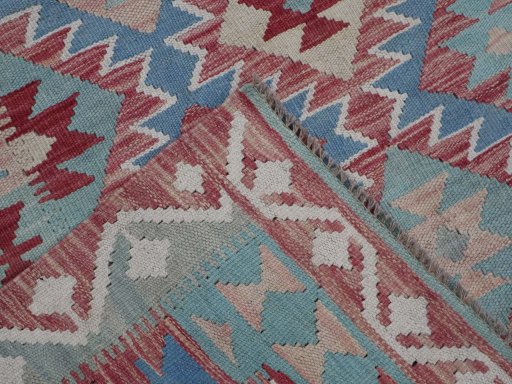Surface texture of New Modern Design rug with natural Wool and intricate pattern