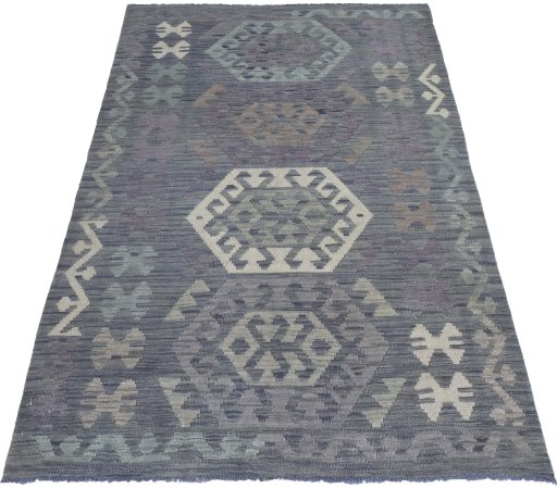 Full view of New Modern Design rug from Pakistan, 175 × 119 cm in Multi Color tones