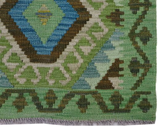 Close-up detail of New Modern Design rug from Pakistan showing Wool weave