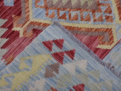 Surface texture of New Modern Design rug with natural Wool and intricate pattern