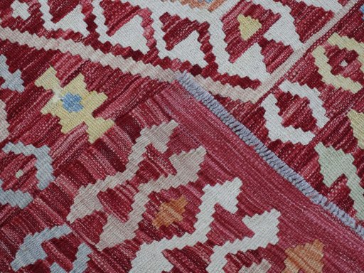 Surface texture of New Modern Design rug with natural Wool and intricate pattern