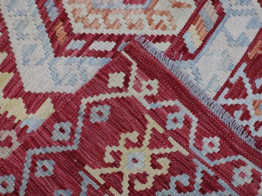 Surface texture of New Modern Design rug with natural Wool and intricate pattern