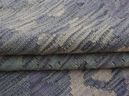Close-up detail of New Modern Design rug from Pakistan showing Wool weave