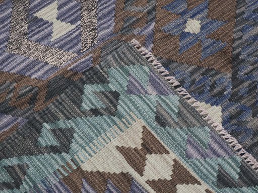 Surface texture of New Modern Design rug with natural Wool and intricate pattern