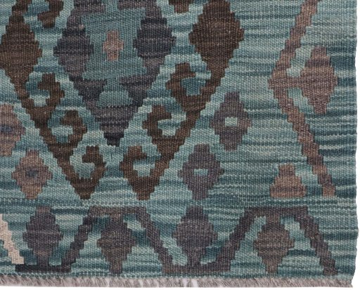 Close-up detail of New Modern Design rug from Pakistan showing Wool weave
