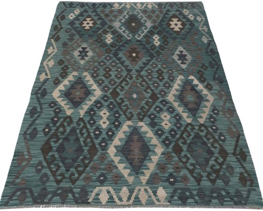 Full view of New Modern Design rug from Pakistan, 169 × 128 cm in Multi Color tones