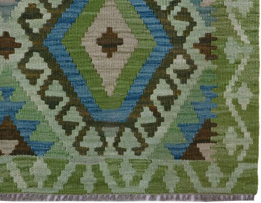 Close-up detail of New Modern Design rug from Pakistan showing Wool weave