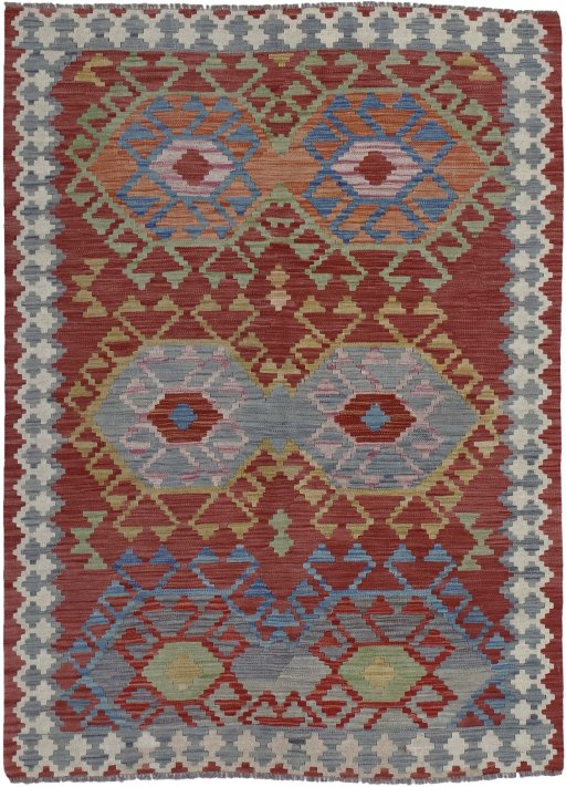 Full view of New Modern Design rug from Pakistan, 171 × 124 cm in Multi Color tones
