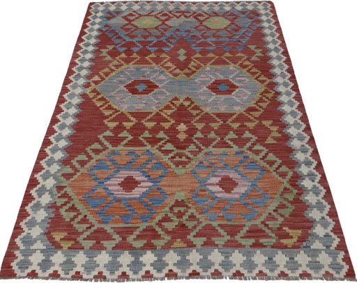 Full view of New Modern Design rug from Pakistan, 171 × 124 cm in Multi Color tones