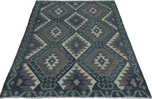 Full view of New Modern Design rug from Pakistan, 170 × 127 cm in Multi Color tones