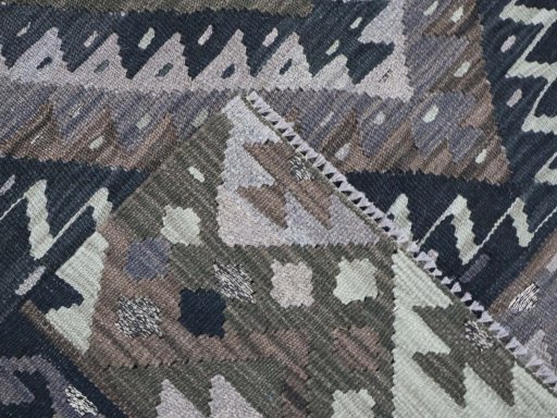 Surface texture of New Modern Design rug with natural Wool and intricate pattern
