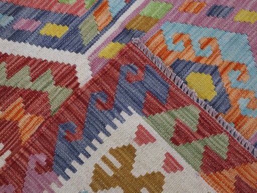 Surface texture of New Modern Design rug with natural Wool and intricate pattern