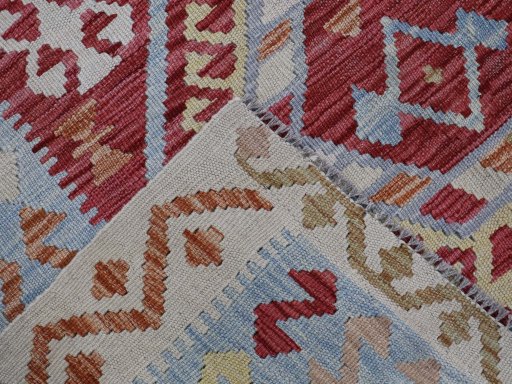 Surface texture of New Modern Design rug with natural Wool and intricate pattern