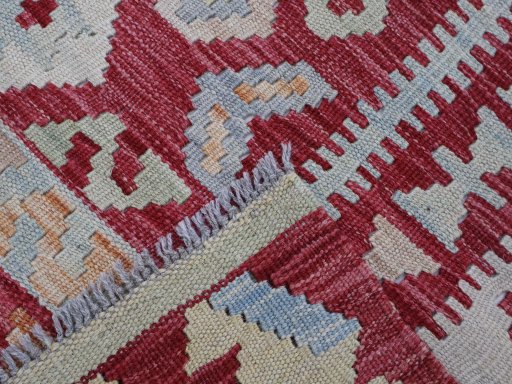 Surface texture of New Modern Design rug with natural Wool and intricate pattern