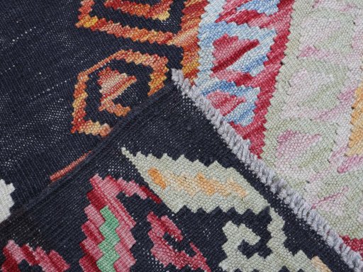Surface texture of New Modern Design rug with natural Wool and intricate pattern