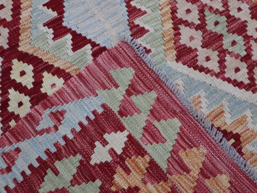 Surface texture of New Modern Design rug with natural Wool and intricate pattern